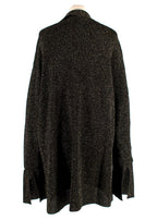 Nanushka Black & Gold Lurex Longline Shirt