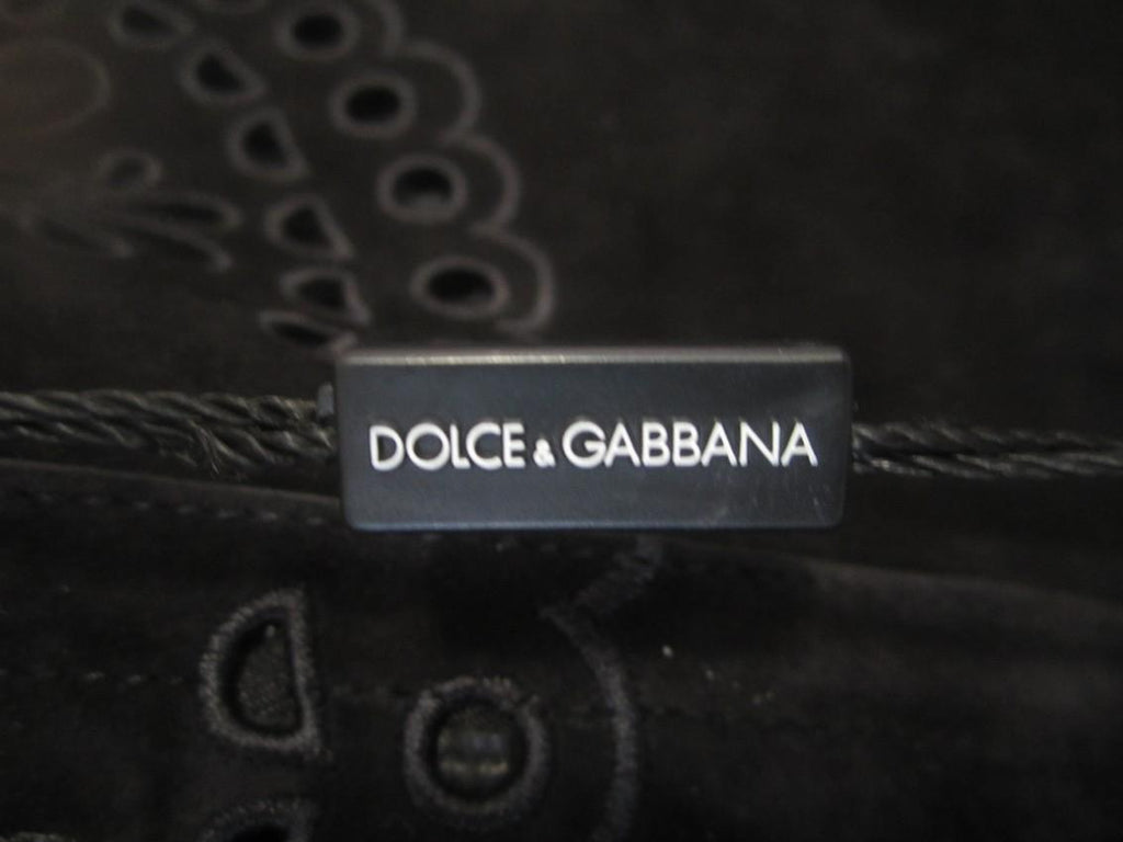 Dolce & Gabbana black suede shift tunic dress