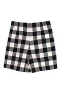 Dior Black and White Gingham High Waisted Wool Shorts
