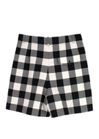 Dior Black and White Gingham High Waisted Wool Shorts