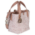 Christian Dior Pink Rose Des Vents Tweed Small Toujours Vertical Tote