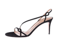 Aquazurra Black Serpentine Sandals