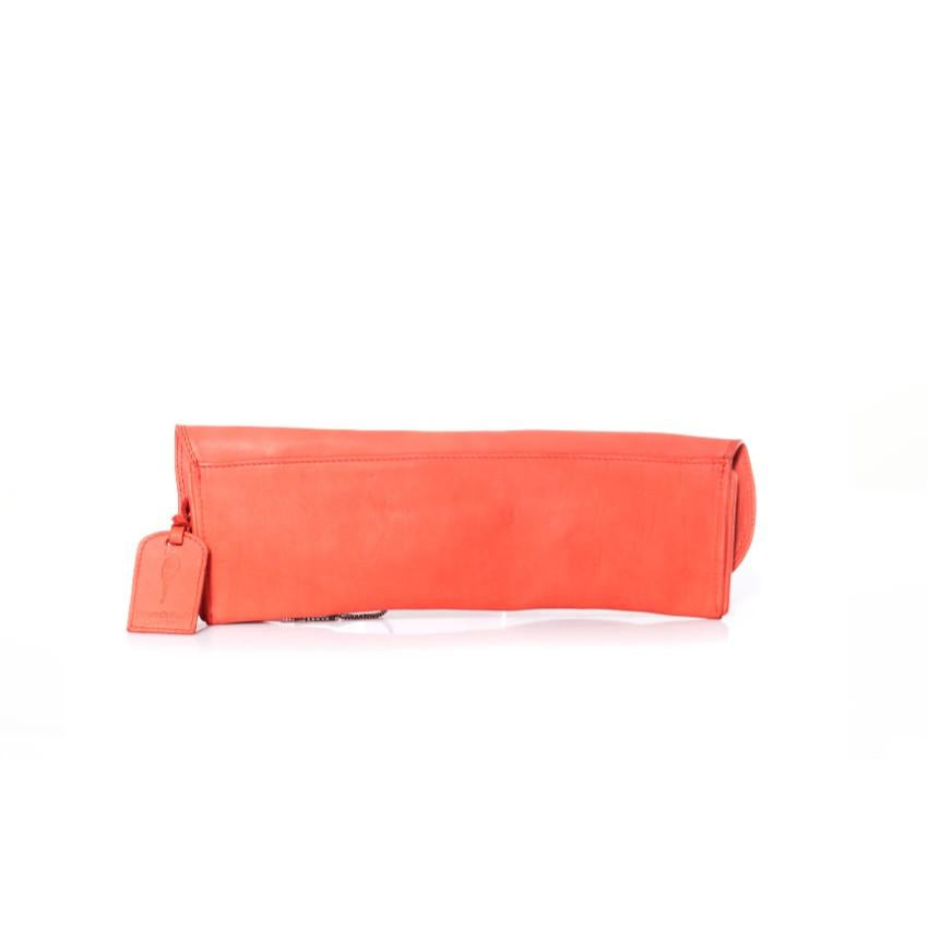 Maison Du Posh coral pink clutch