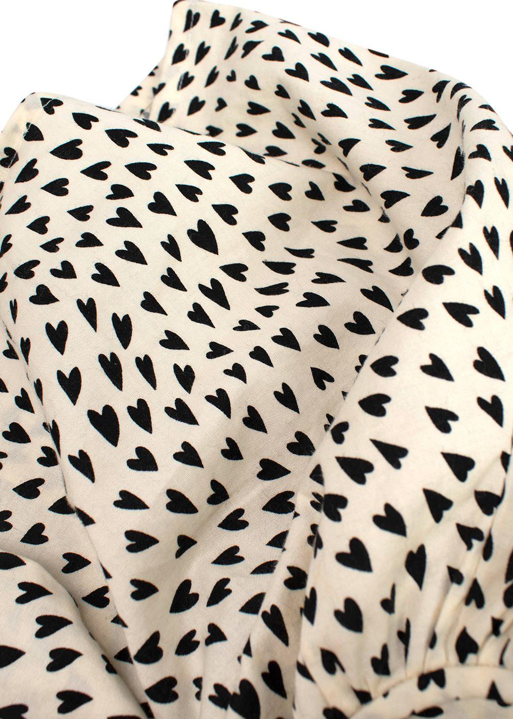 Bonpoint White and Black Heart Print Top (6 Months)