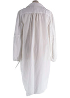 Max Mara White Fedora Balloon Sleeve Dress