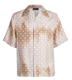 Amiri Ma Quad Logo-Monogrammed Silk Shirt