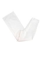 Quilted Pocket Detail White Cotton Jeans