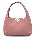 Valentino Pink Rockstud Shoulder  Bag