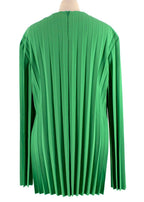 Awake Mode Green Pleated Cady  Blouse