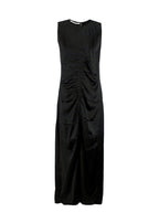 Catherine Quinn Black Silk Ruched Dress