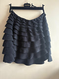 Valentino Black Ruffle Knit Skirt