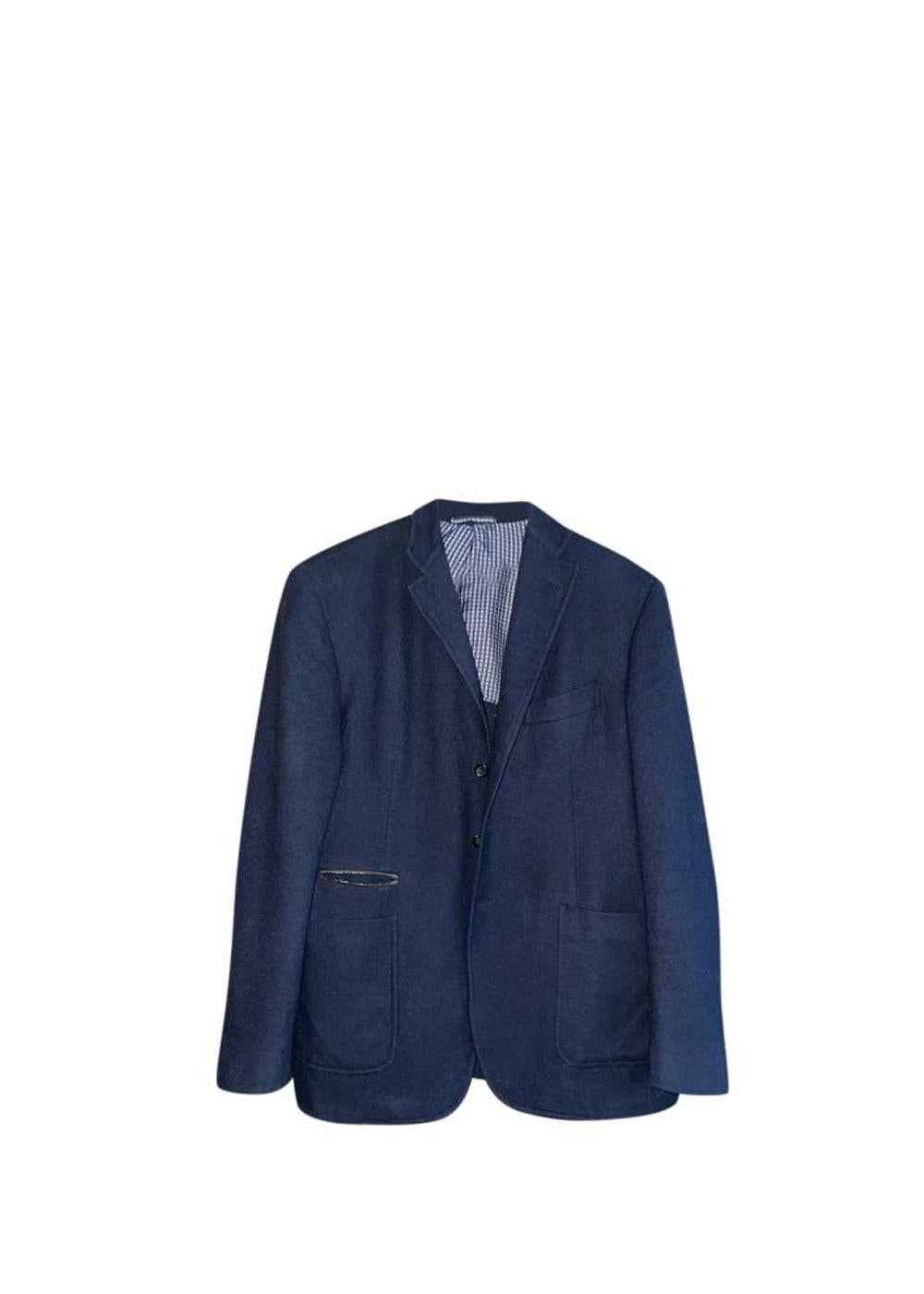 Franck Namani Croc Embossed Patch Detail Cashmere Jacket