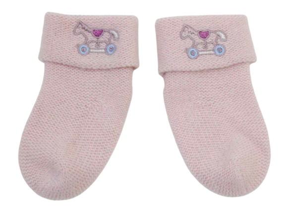 Hermes Pink Cashmere Baby Socks