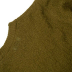 Prada Khaki Semi Sheer Mohair Blend Knit Top