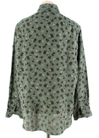 Donato Liguori Sage Green Floral Linen Shirt