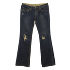 Stitch's Denim Distressed Style Jeans