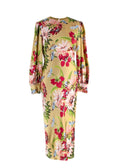 Olivia Von Halle Floral-Print Silk Midi Dress