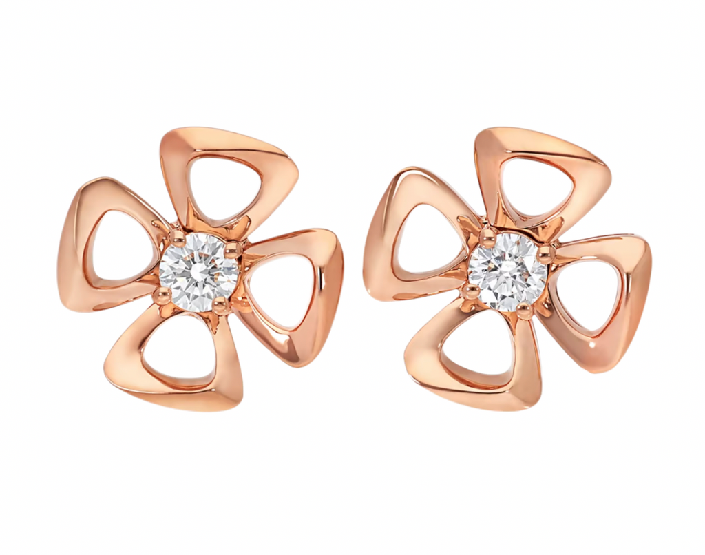 Rose Gold And Diamond Fiorever Earrings