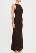 Bite Studios Brown Ribbed Spacia Maxi Dress