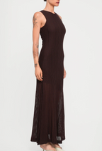 Bite Studios Brown Ribbed Spacia Maxi Dress