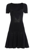 Alexander McQueen Black Wool Mini Dress