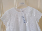 Simonetta White Sequin Embellished Girls 10Y Dress