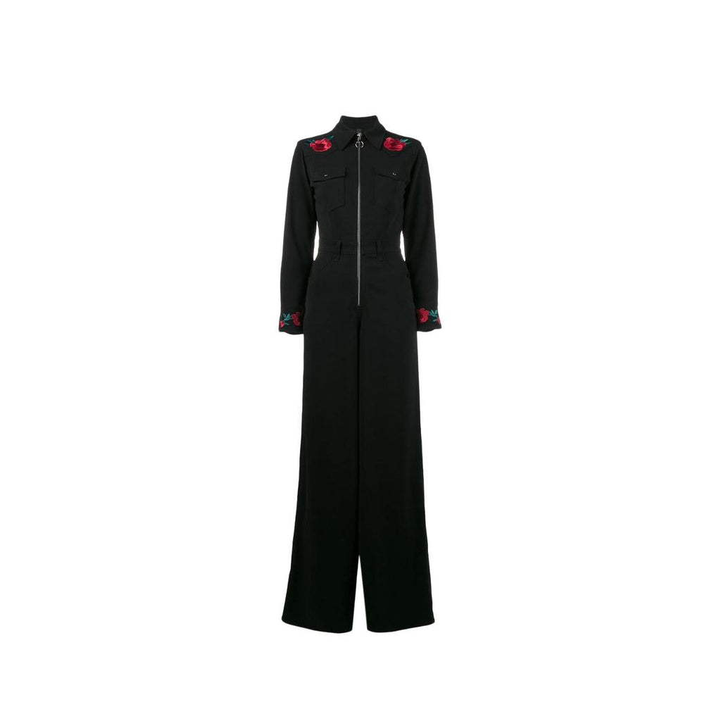 Adam Selman Floral Embroidered Jumpsuit