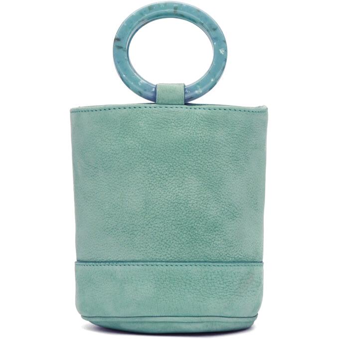 Simon Miller Bonsai 15 Green Nubuck Bucket Bag