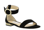 Jimmy Choo Black Suede Flat Sandals