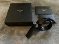 Saint Laurent Black Leather Bow Bracelet
