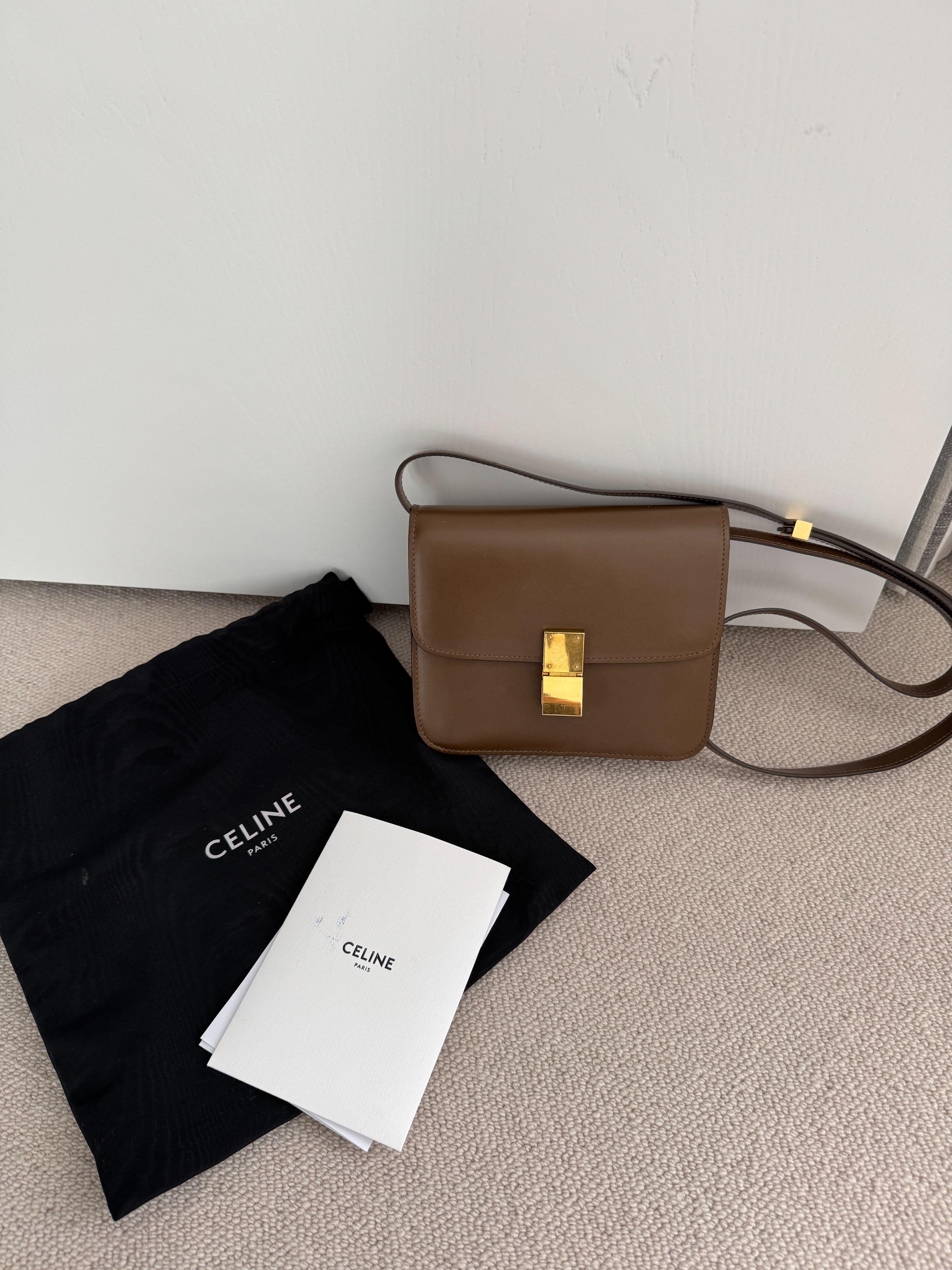 Celine Classic Tan Leater Box Bag