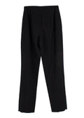 Mugler Black with Red Pinstripe Wool Trousers