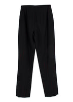 Mugler Black with Red Pinstripe Wool Trousers