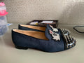 Christian Louboutin Denim Intern Spiked Flats
