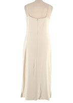 Cream Chiffon Sleeveless Dress