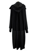 Yohji Yamamoto Black Hooded Jacket with Cape Detail