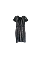 black sequinned crossover dress