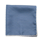 Breuer Blue Floral Pattern Pocket Square
