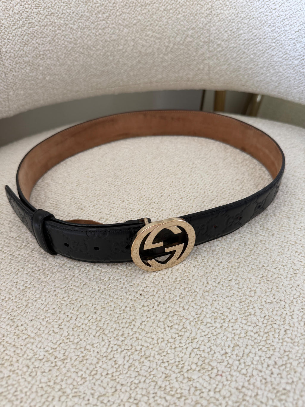 Gucci Black Leather Belt