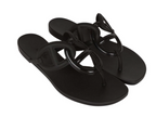 Hermes Black Rubber Egerie Sandals