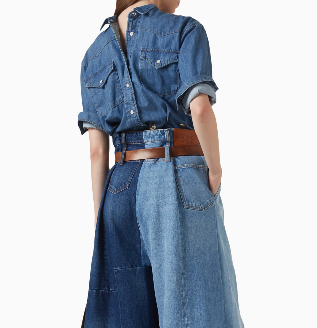 A.W.A.K.E. Mode Blue Long-Sleeve Denim Shirt