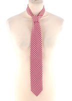 Red & White Houndstooth Tie