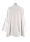 Nili Lotan white wide poplin top