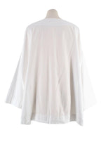 Nili Lotan white wide poplin top