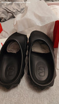 Valentino Black Rubber Slides