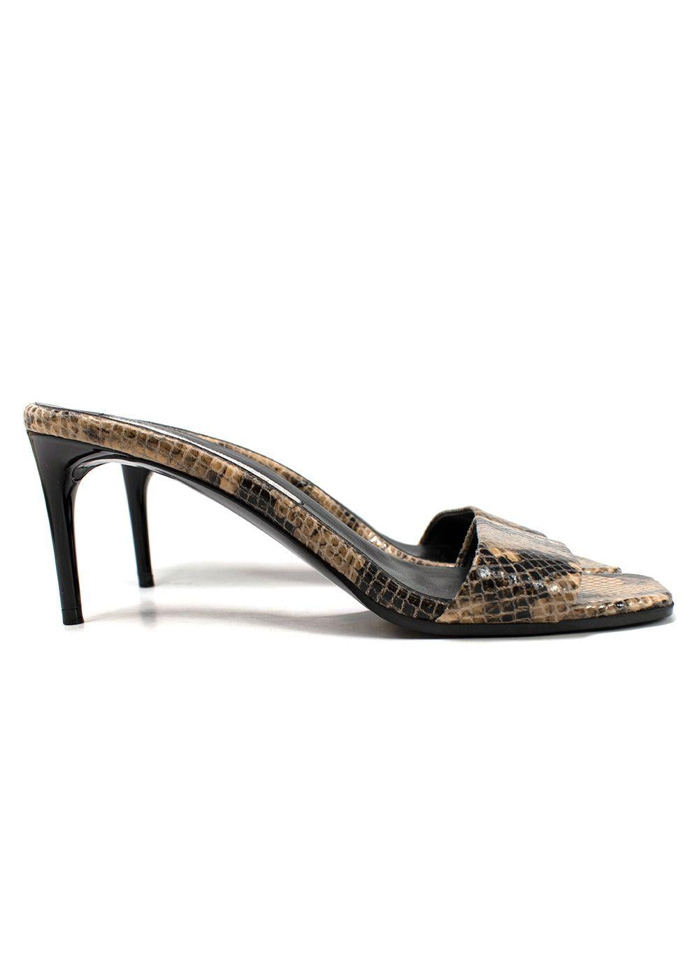 Stella McCartney Faux Snakeskin Mules