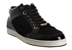 Jimmy Choo Black Suede and Patent Leather Miami Trainers