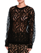 Stella McCartney Ines Floral Lace Sweatshirt