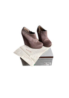 Fawn Calf Hair Wedge Ankle Boots