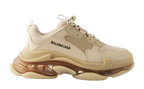 Balenciaga beige leather & mesh Triple S Clear Sole trainers